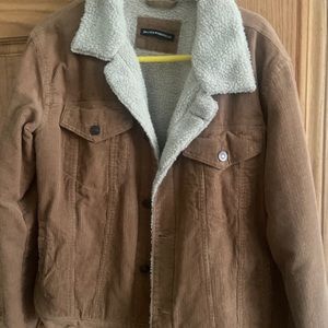 Brown Fleece lined corduroy jacket